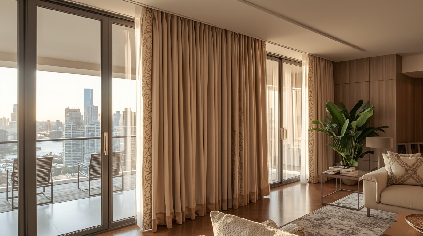 Luxury curtain installation in a Sydney home